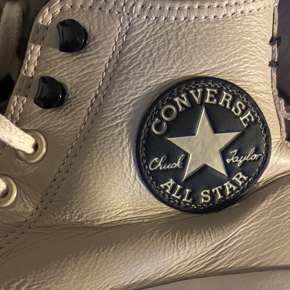 Converse Beige High-Tops with Black Interior - Picture 7 of 7